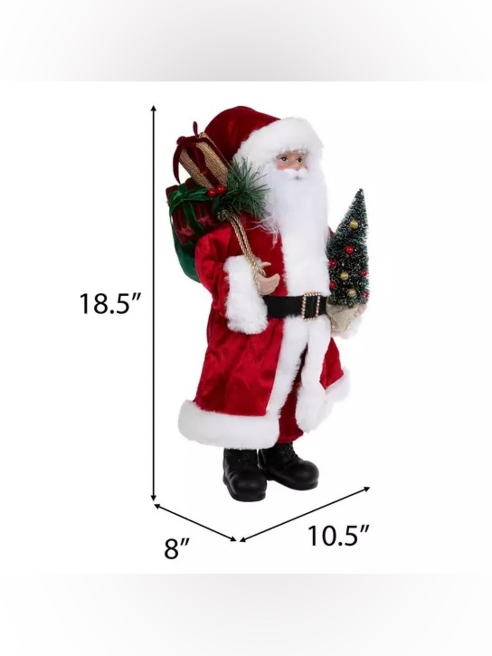 Traditional Santa With Rhinestone Buckle - Picture 2 of 3